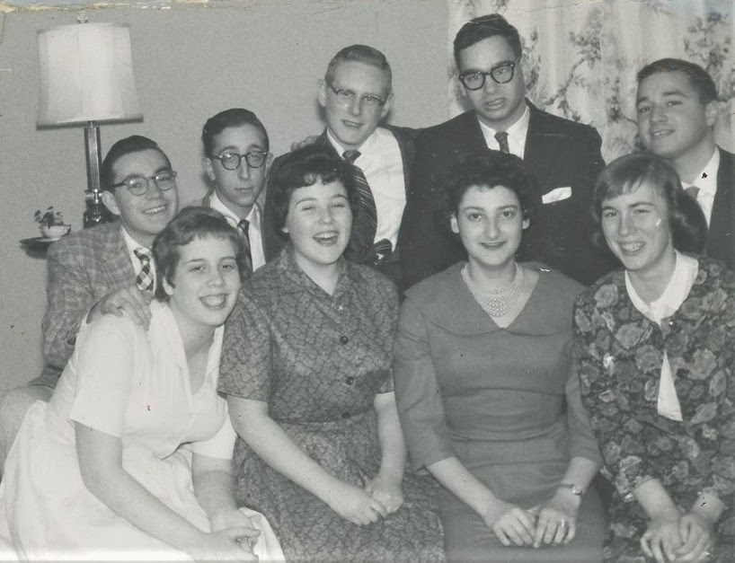 Paterson NJ, Sweet Sixteen party, Ira Berger, Nathan Fine, Steve Friedman, Steve Blum, Herb Staretz, Ruth Freeman, Iris Lieberman, Sandy Lichtman, Marilyn Gelman