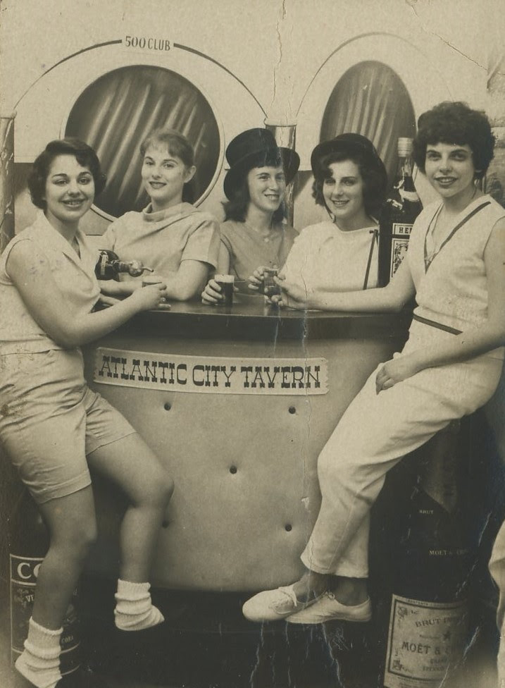 1959 Atlantic City JCC Convention, New Jersey, Linda Belifante, Heather Youngerman, Marilyn Gelman, Arlene Sternshuss, Marlene Dobrin