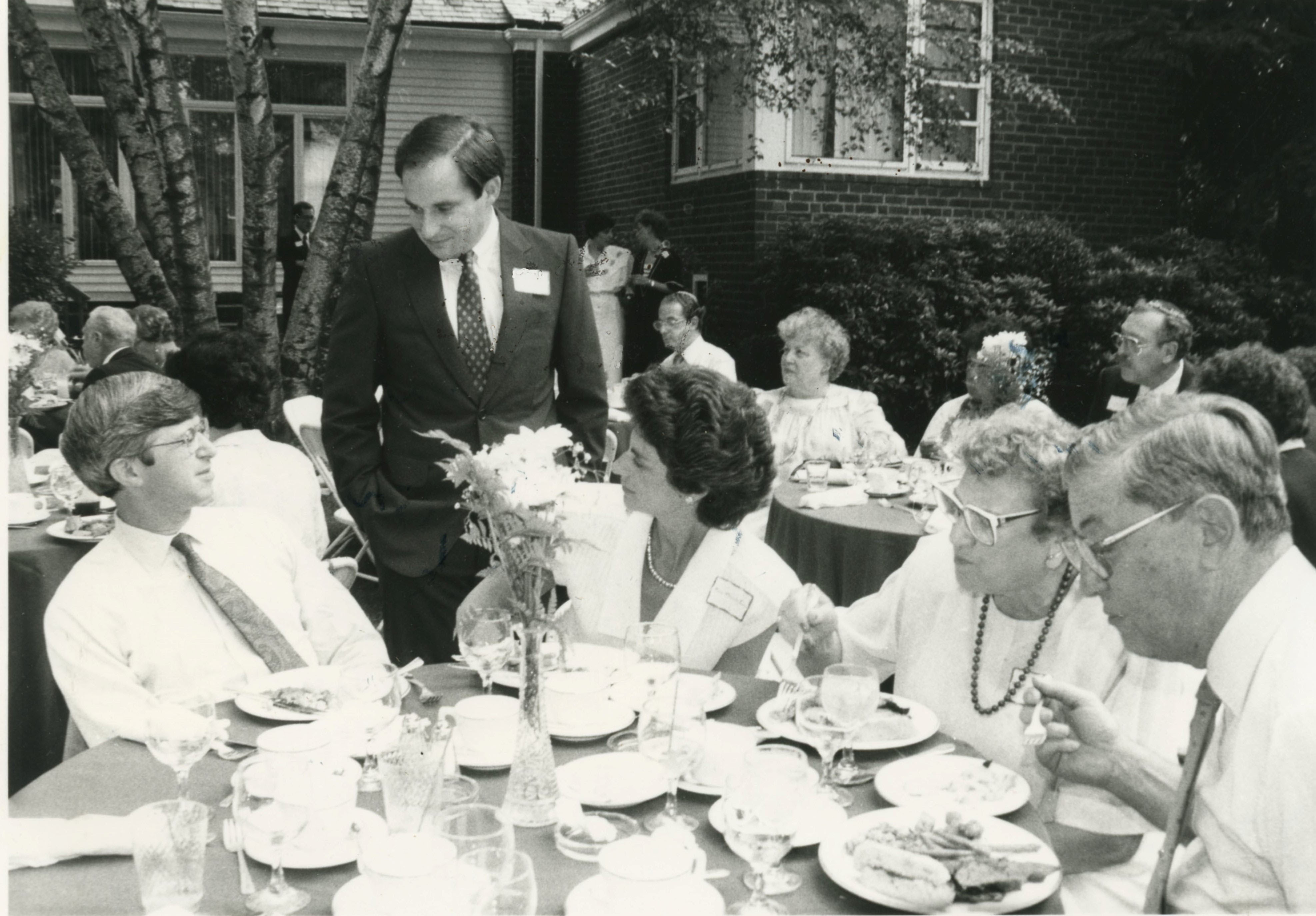 Congressman Robert Torricelli, Larry Eisen, Marsha Eisen, Miriam Hockheiser, Arthur Hockheiser, Teaneck NJ, Hackensack NJ, June 1986