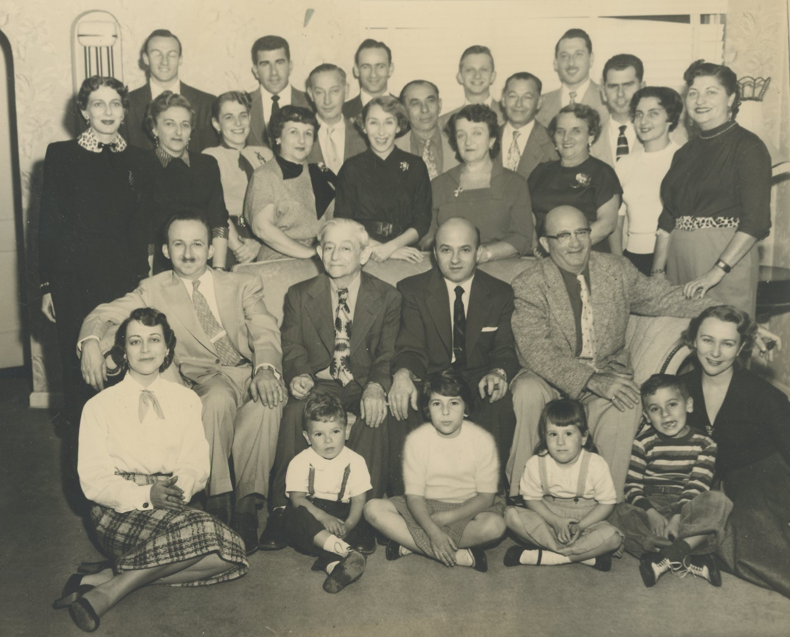 1957 Jennine Goldiss Katz, Ronnie Joy Pike, Noreen Engber, Shirley Goldiss Engber, Irwin Cohen, Louis Cohen, Sam Cohen, Ben Cohen, Ruth Kalish Cohen, Bert Cohen, Arlene Schoem, Blanche Cohen Schoem Grabow, Irving Grabow, Lee Cohen, David Goldiss, Rose Cohen Goldiss, S. Baker, Sonny Cohen Baker, Ira Pike, Shirley Baker Pike, Sylvia Cohen, Stewart Cohen, Robert Katz, Sheldon Baker, Arnold Cohen, Howard Engber