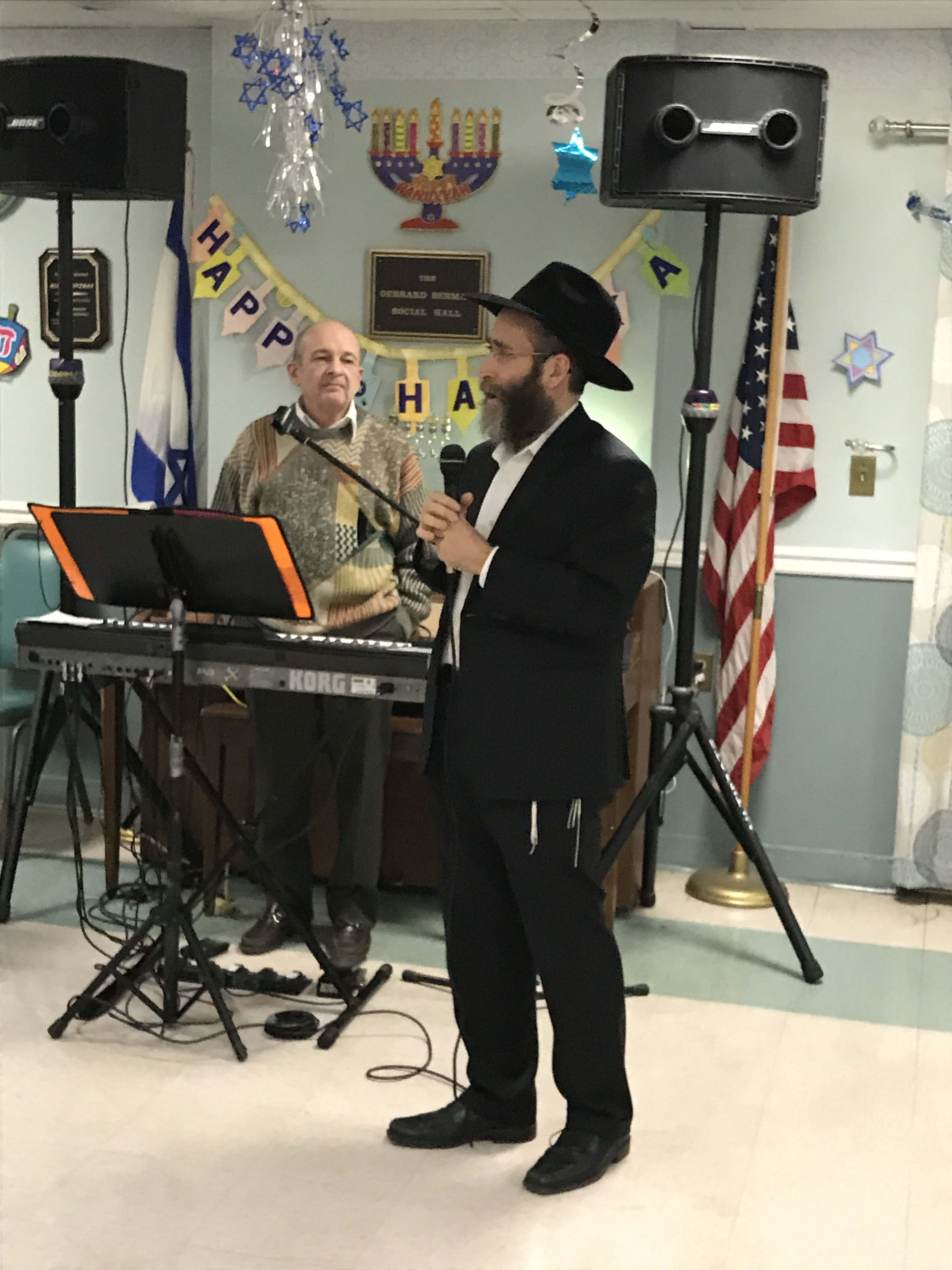 Hanukkah celebration, Gerrard Berman School, Oakland New Jersey, music
