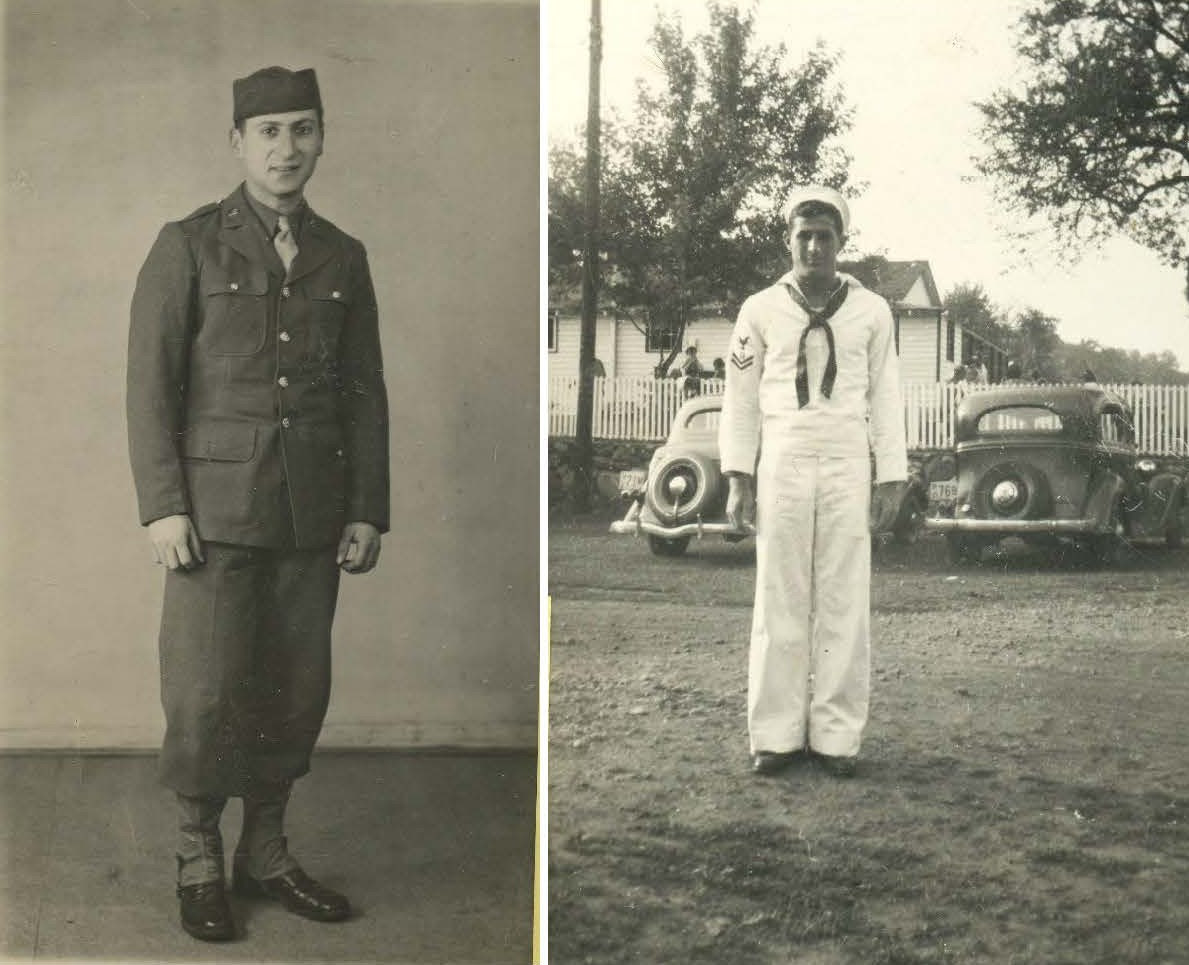 Jay Ozegwsky on the left and Joe Rich on the right.WWII era.