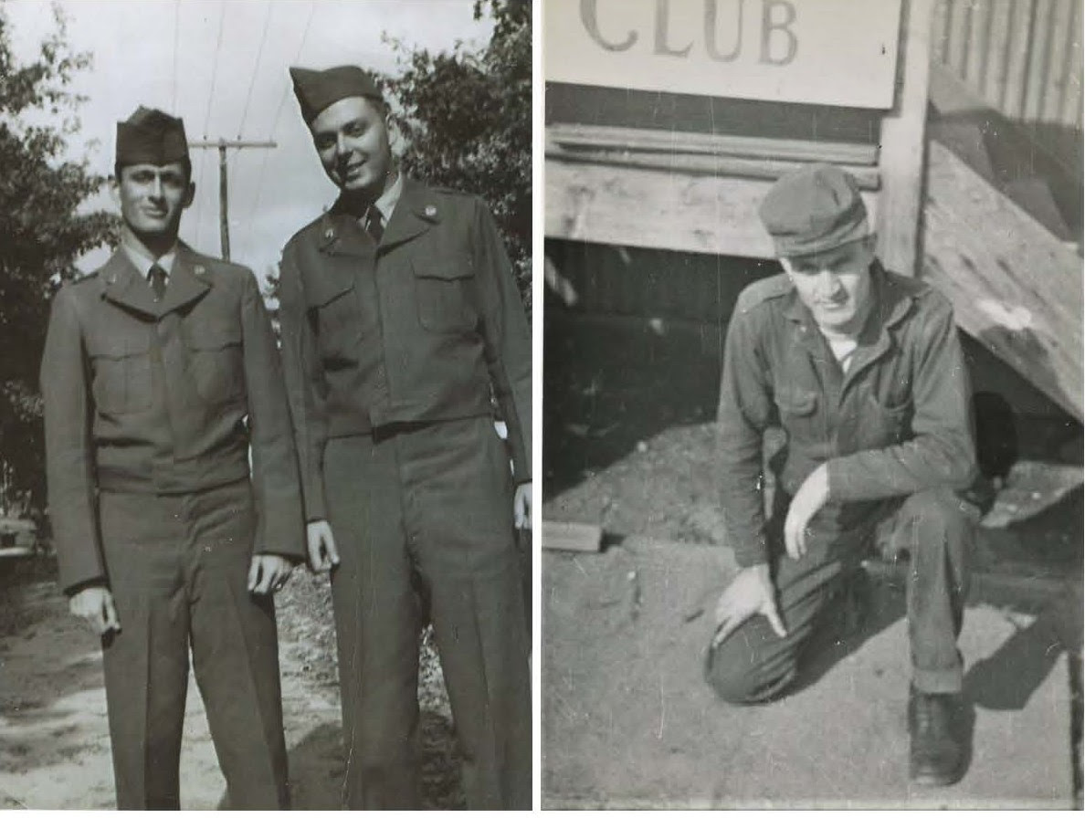  In photo on the left are Sid and Max Tanenbaum of Passaic, 1956. On the right is an unidentified soldier from Fair Lawn.