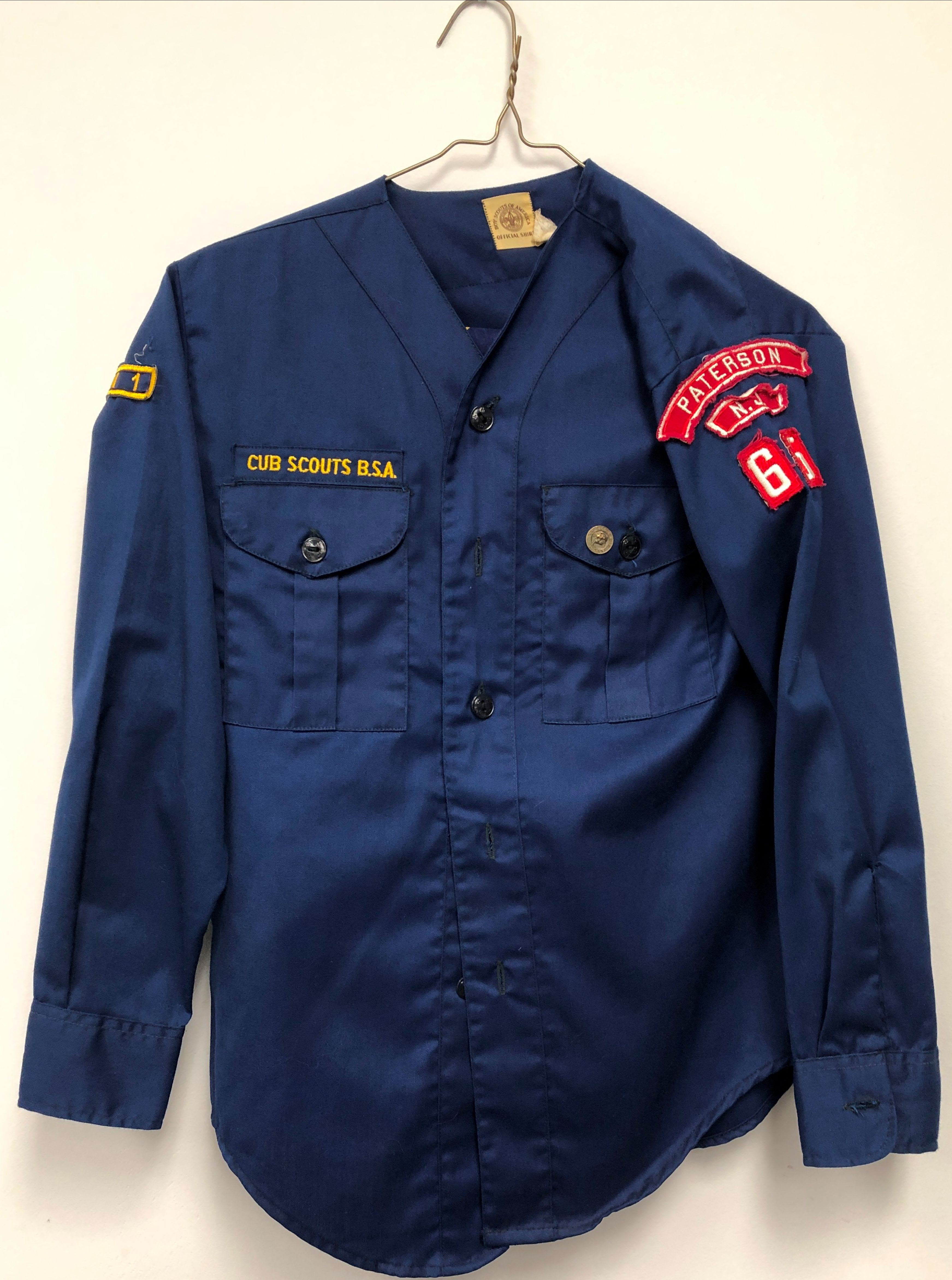 Paterson Cub Scouts Troop 65 shirt donated by Steve Verp.