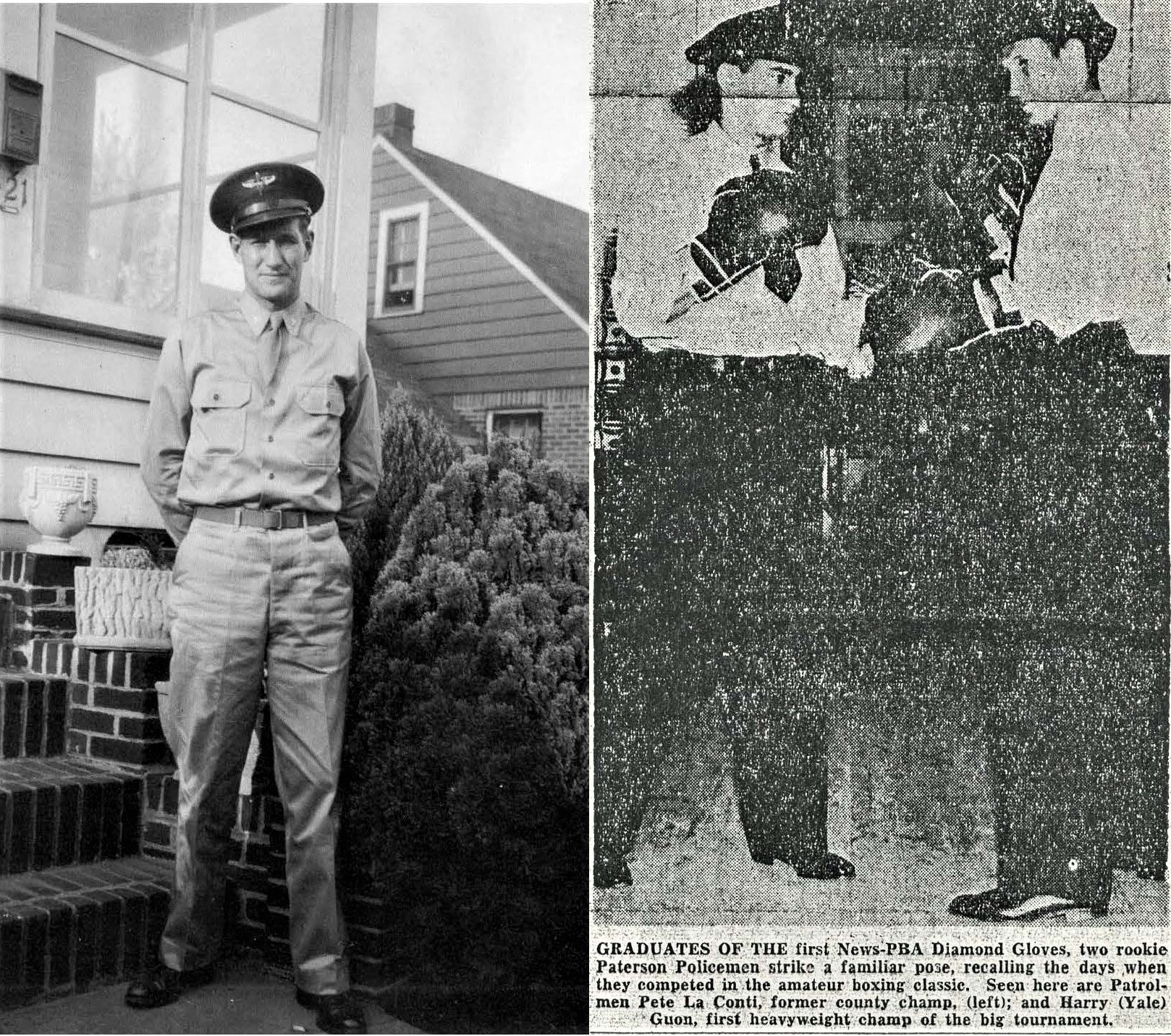 WWII veteran and patrolman Harry Guon, born 1915; patrolman Pete La Conti