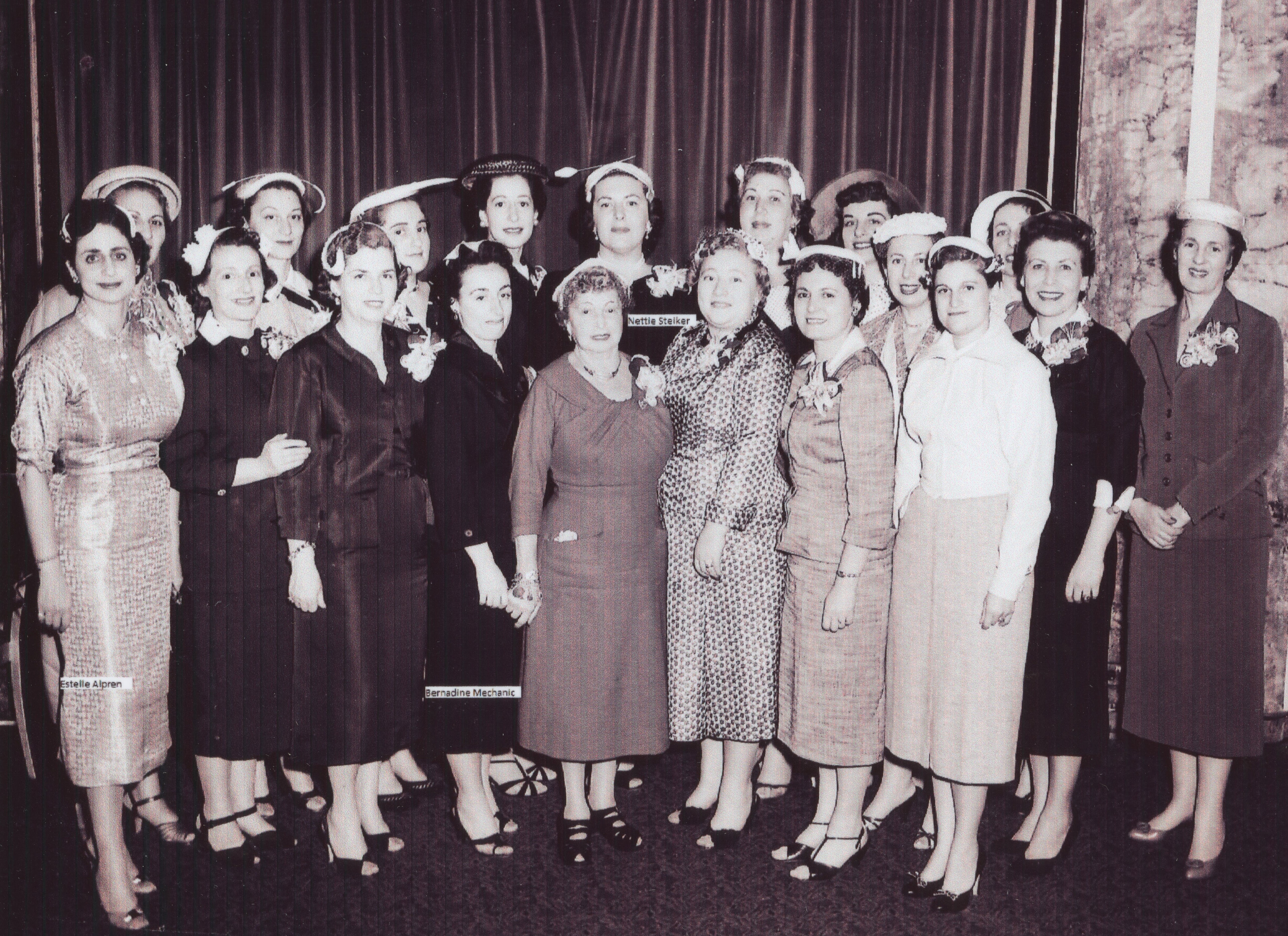 Estelle Alpren, Bernadine J. Mechanic, Fannie Learner, Millie Hersh, Florence Thaler, Nettei Steiker