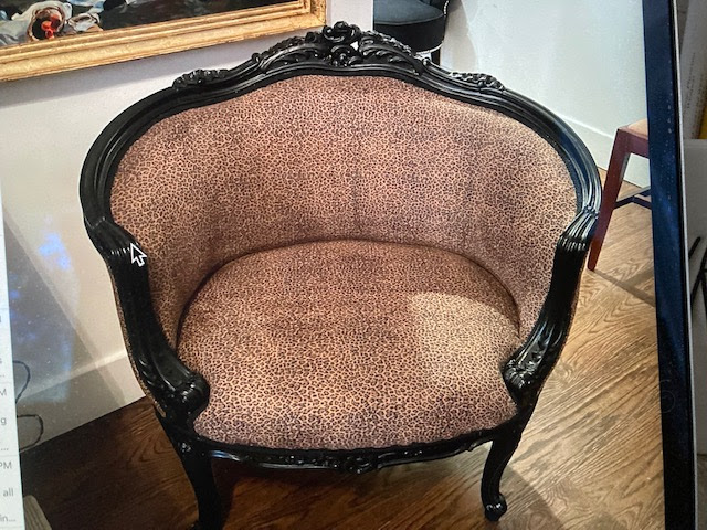 Seena's animal skin chair