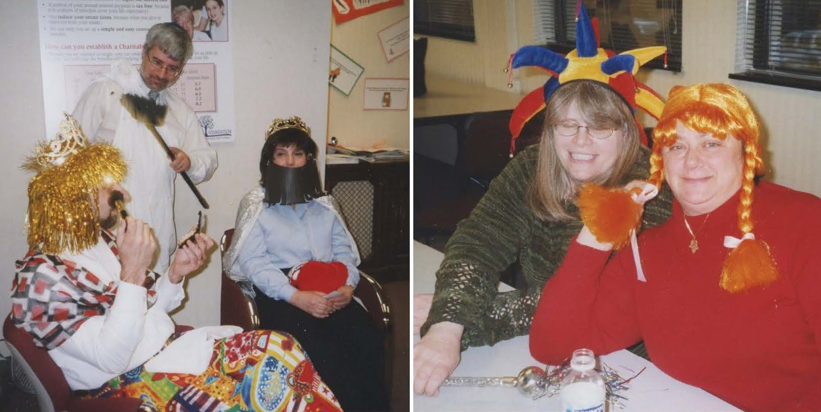 Alan Sweifach (dressed as Mordecai), Ruth Siev (woman in red), Judy(?) Gutin