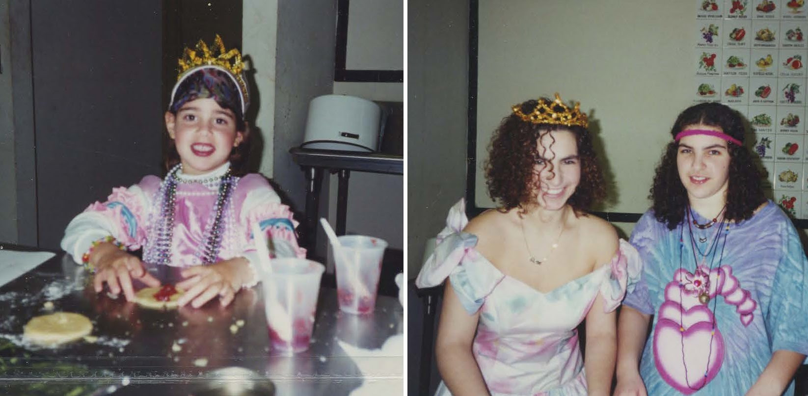 Purim party girls dressed up at the North Jersey Federation Purim Party.