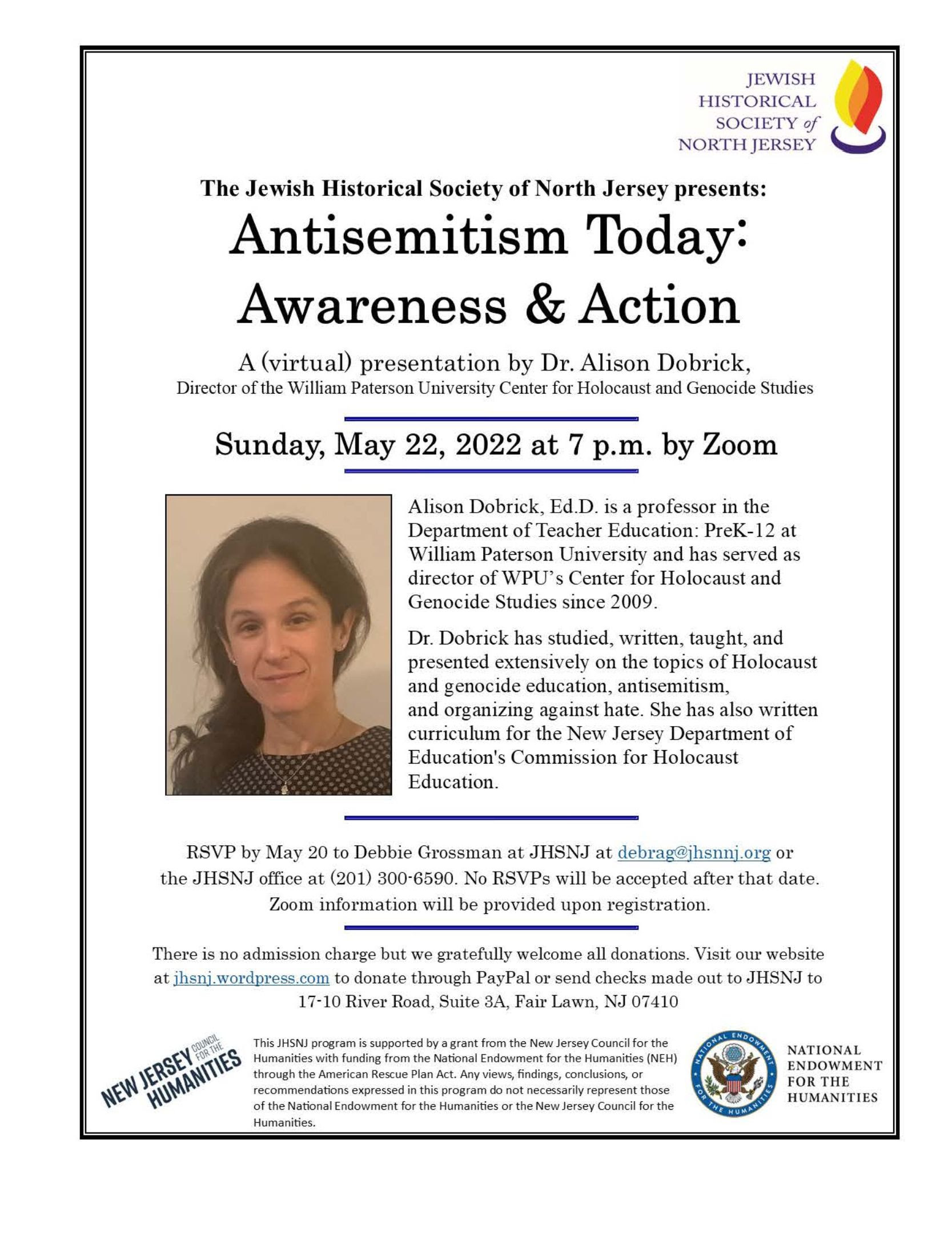 Jewish Historical Society of North Jersey, Dr. Alison Dobrick