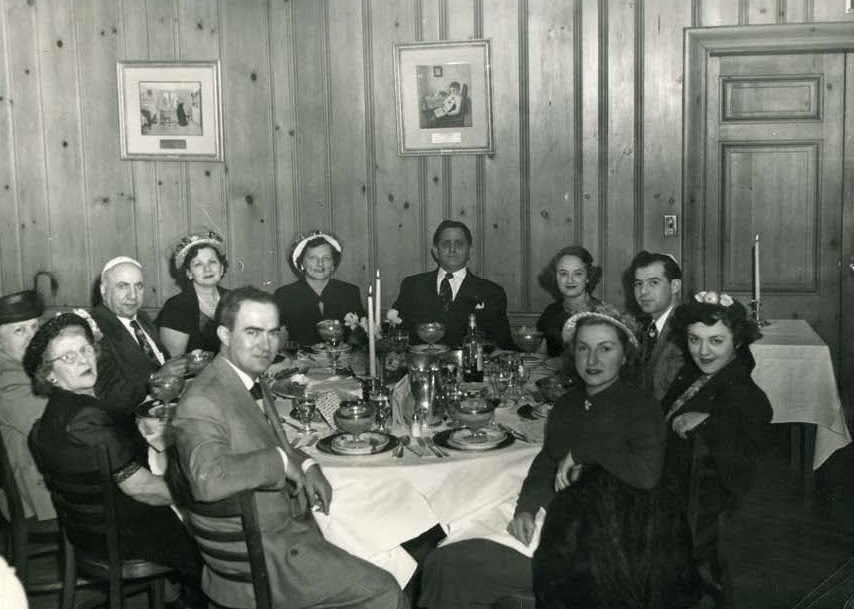 Unidentified Passaic temple dinner group, Passaic County NJ