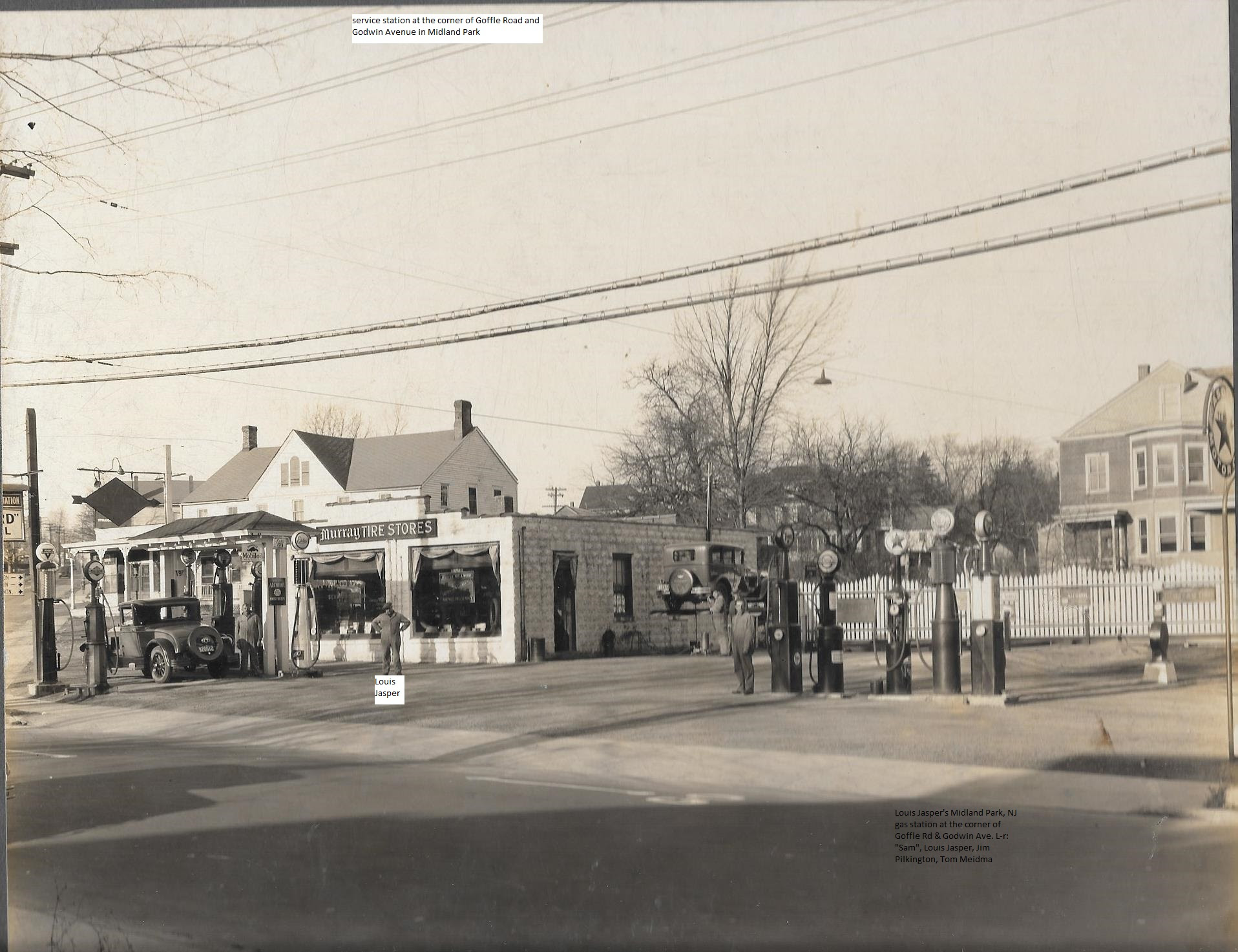 Gas station, Goffle Road & Godwin Ave, Midland Park, Louis Jasper, James Pilkington, 1920s