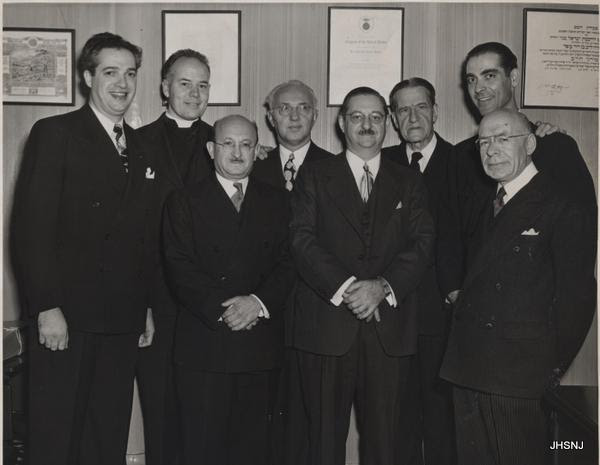 Cantor Posner, Rabbi Reuben Kaufman, David Cole, Max Rosen, Slater, Rabbi Opher, Rabbi Raisen