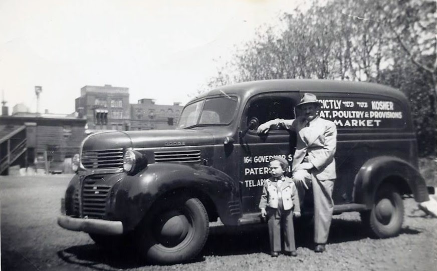 Mr. Greenberg, Strictly Kosher Meat, Poultry & Provisions, vintage delivery truck, 164 Governor St, Paterson NJ