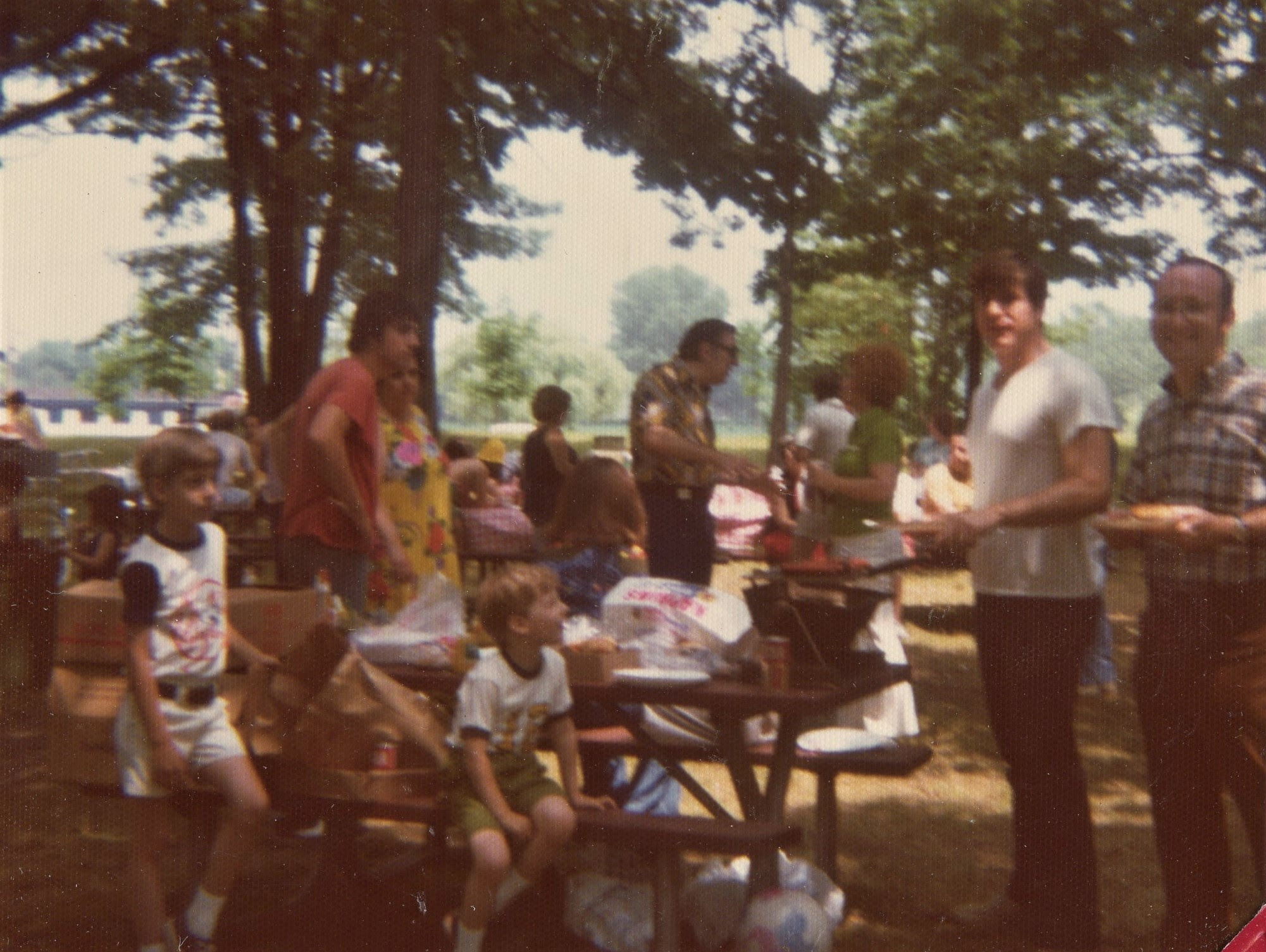 Fair Lawn Young Couples Club picnic, Fair Lawn Memorial Pool, 1975