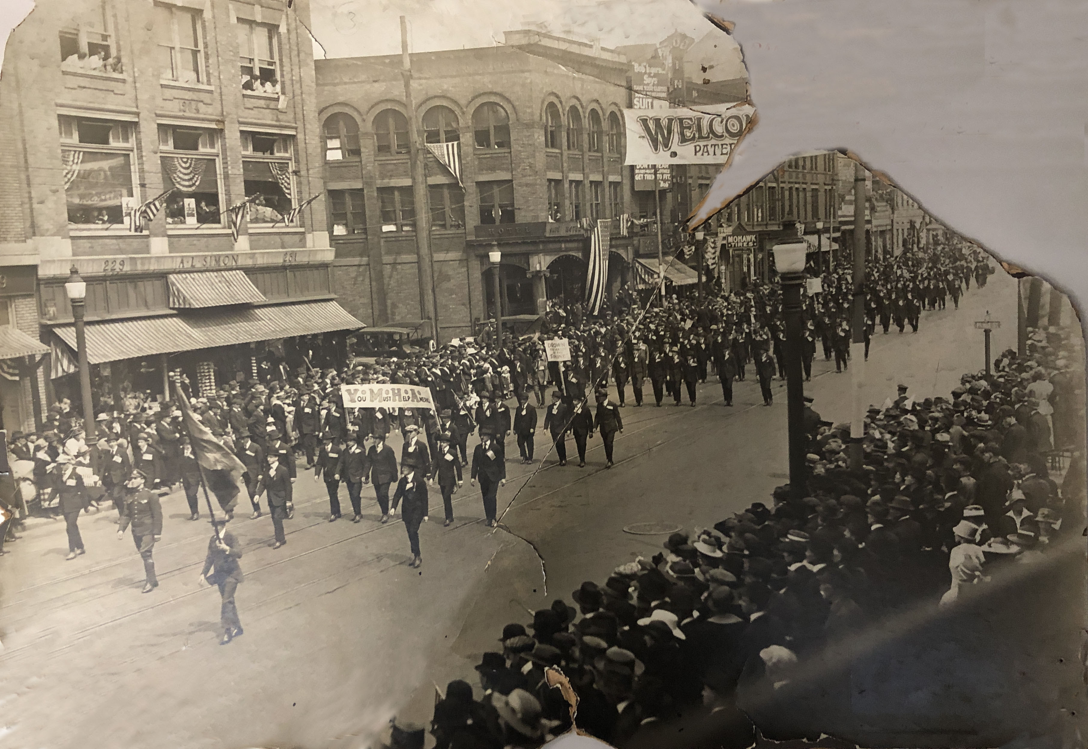 YMHA parade, Paterson NJ, Great War, circa 1917