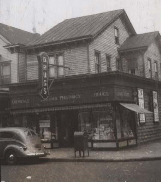 Abrams Pharmacy, 9 Bridge St, Paterson NJ, c.1938