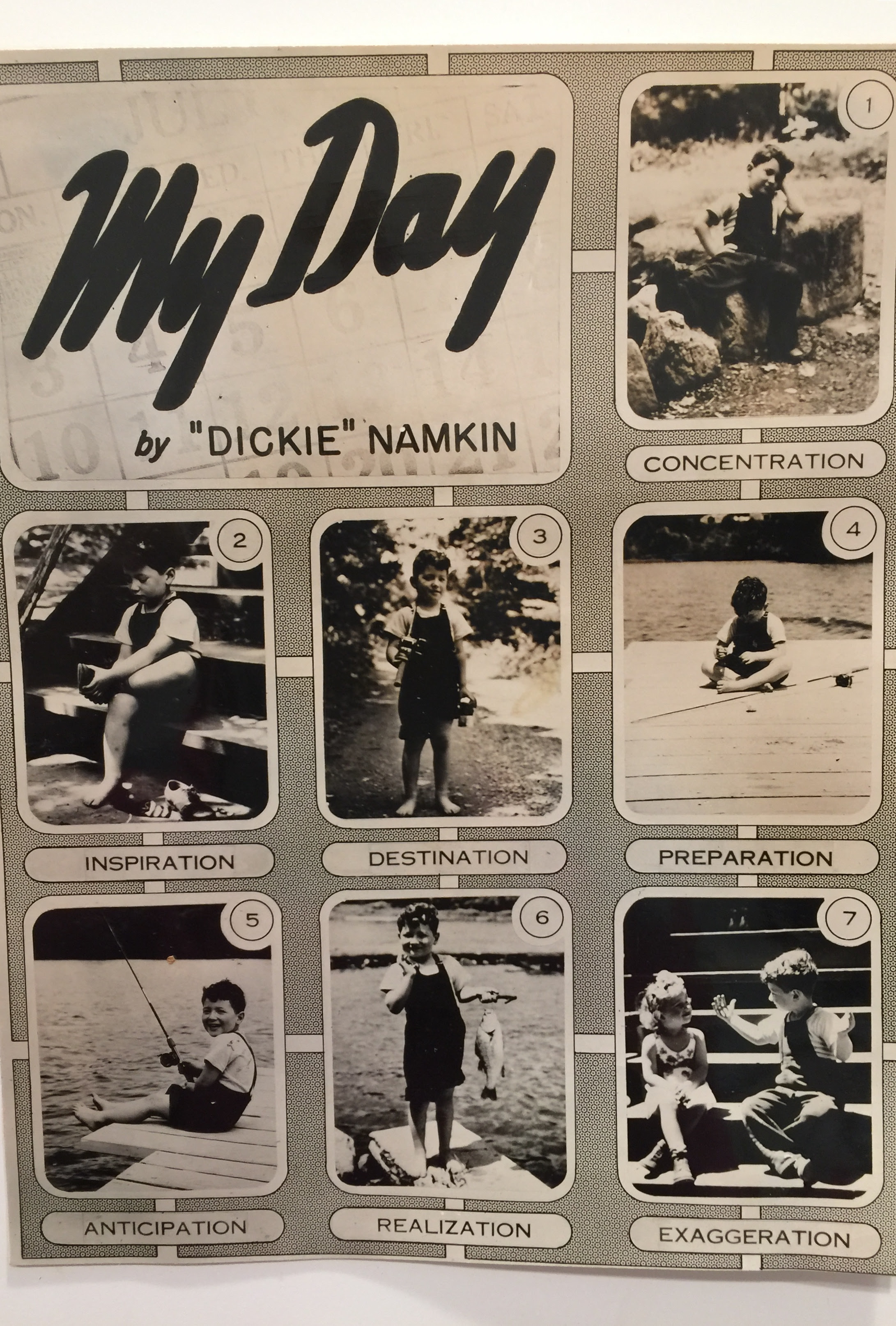 Fishing outing montage, Joyce Namkin, Joan Lipshultz, Morris "Mip" Namkin