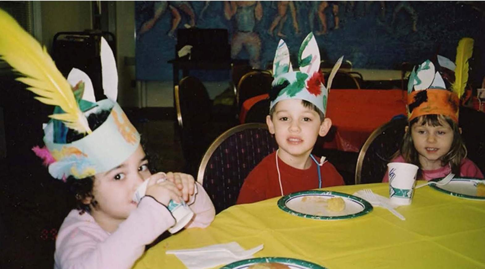 Thanksgiving, children, American Indian costumes