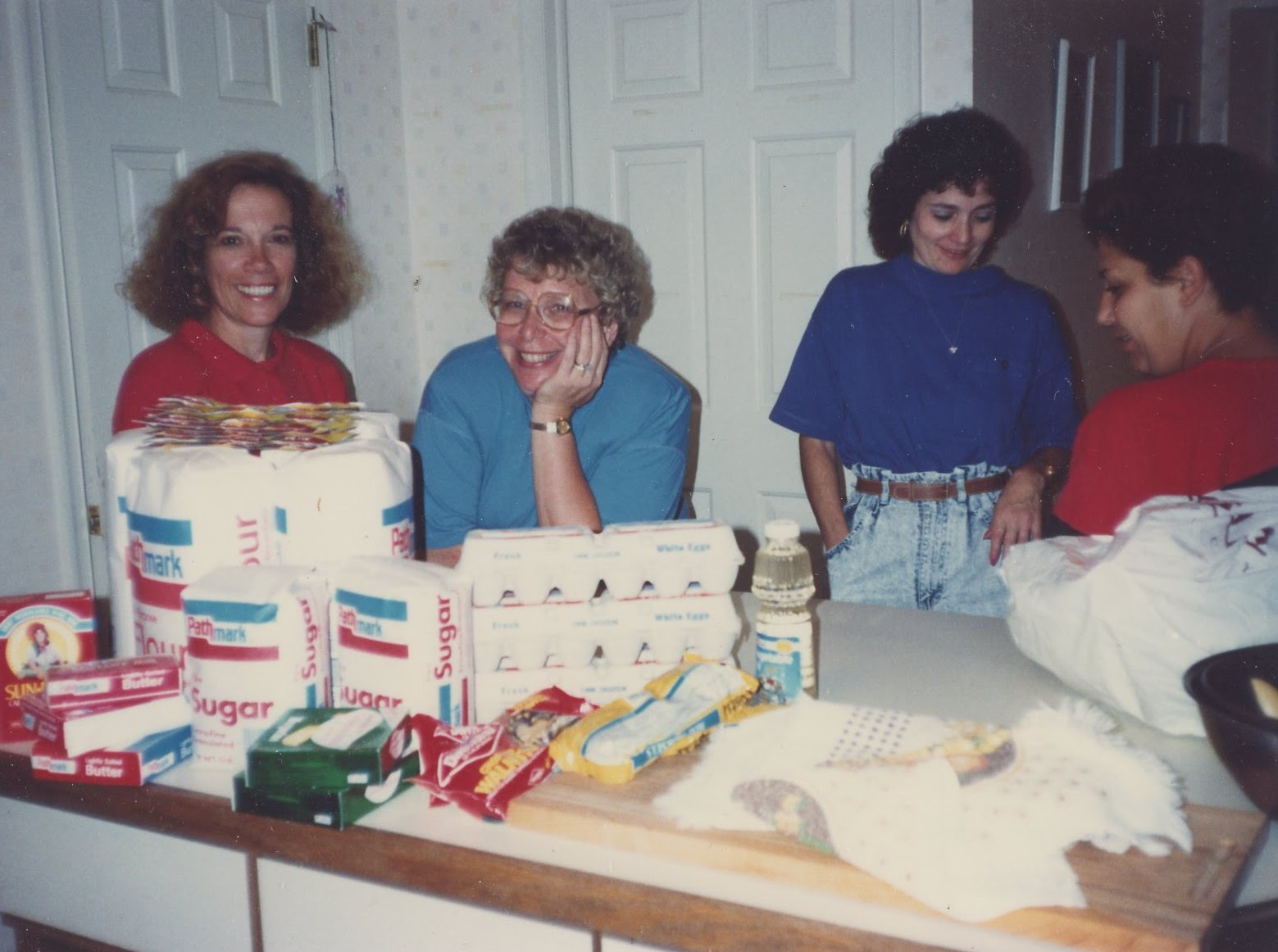 B'nai B'rith Women, Wayne NJ, challah bake, 1990, Sue Nagler, Sue Feldman, Gail Cohen, Judy Weil