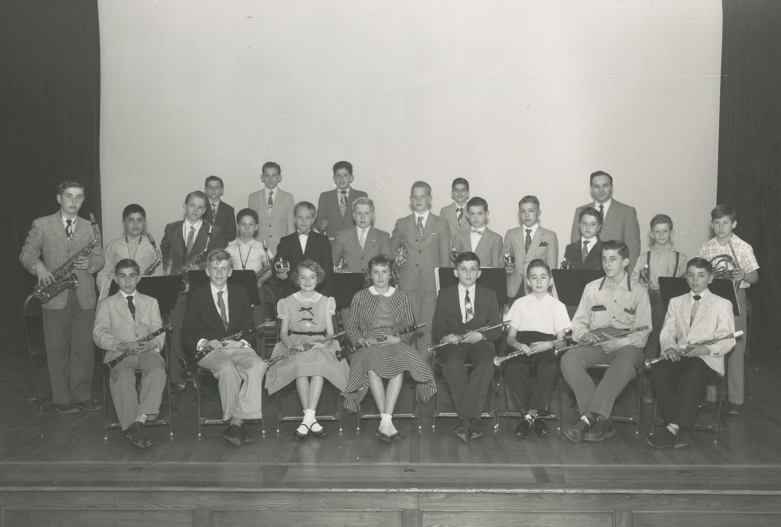 West Paterson NJ, School band photo, June 1955