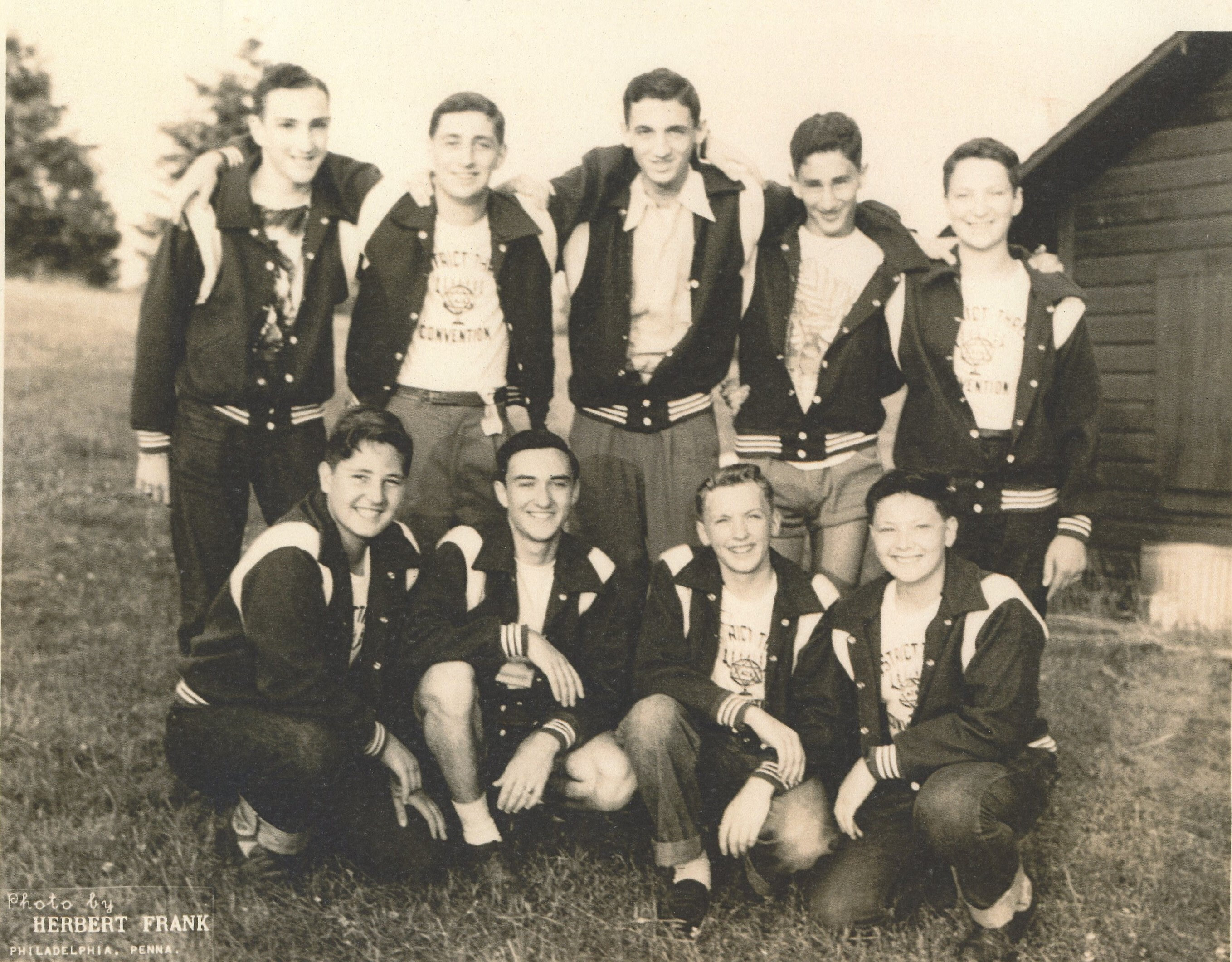 Camp Akiba, AZA BBG Convention, 1951, Howie Ebright, Ed Newmen, Alan Horowitz, Jay Jaffe, Fred Sachs, Fred Schaffer, Chuck Thomson, Marv Infeld, Phil Russack