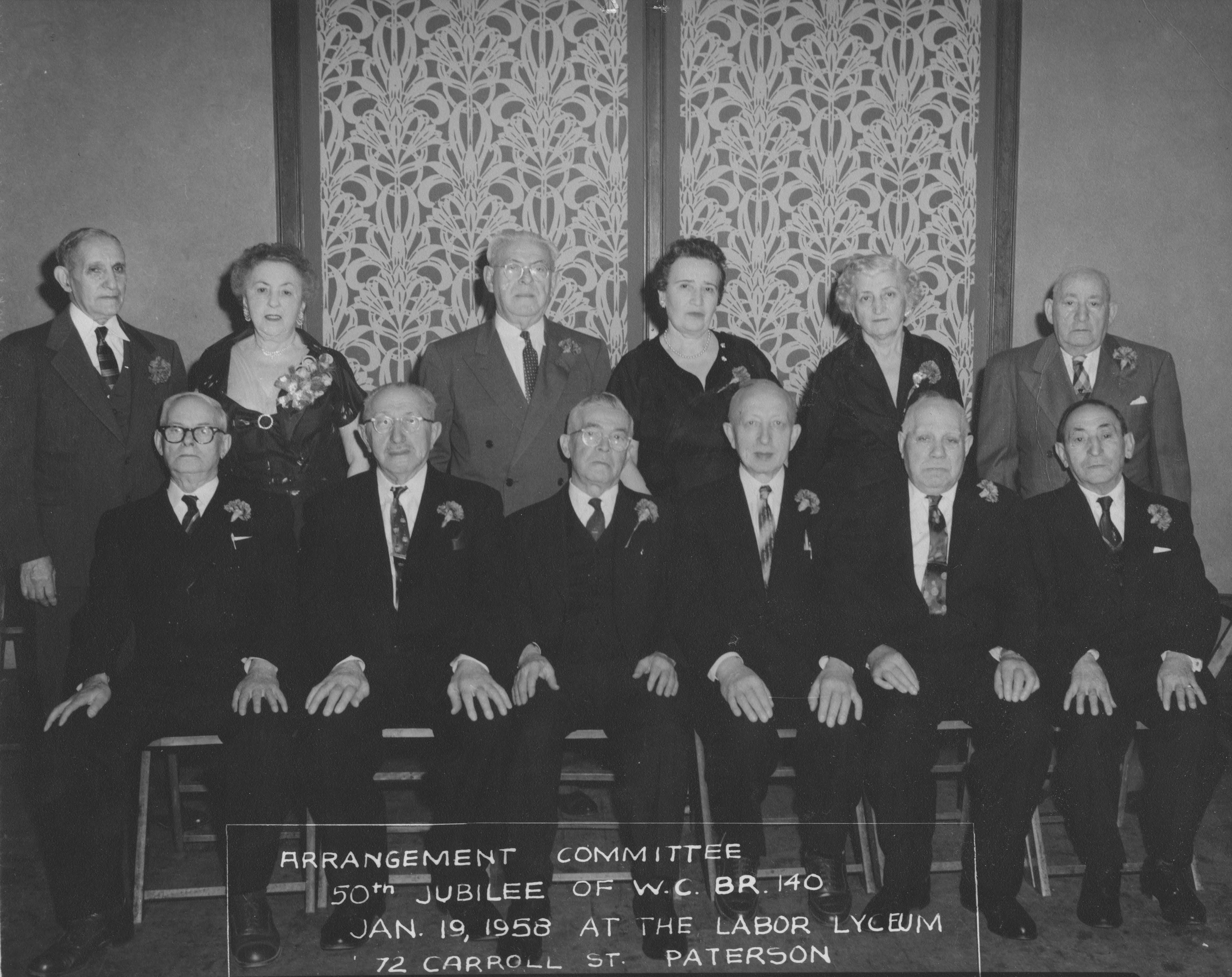 Arrangement Committee of the Workmen's Circle 1958