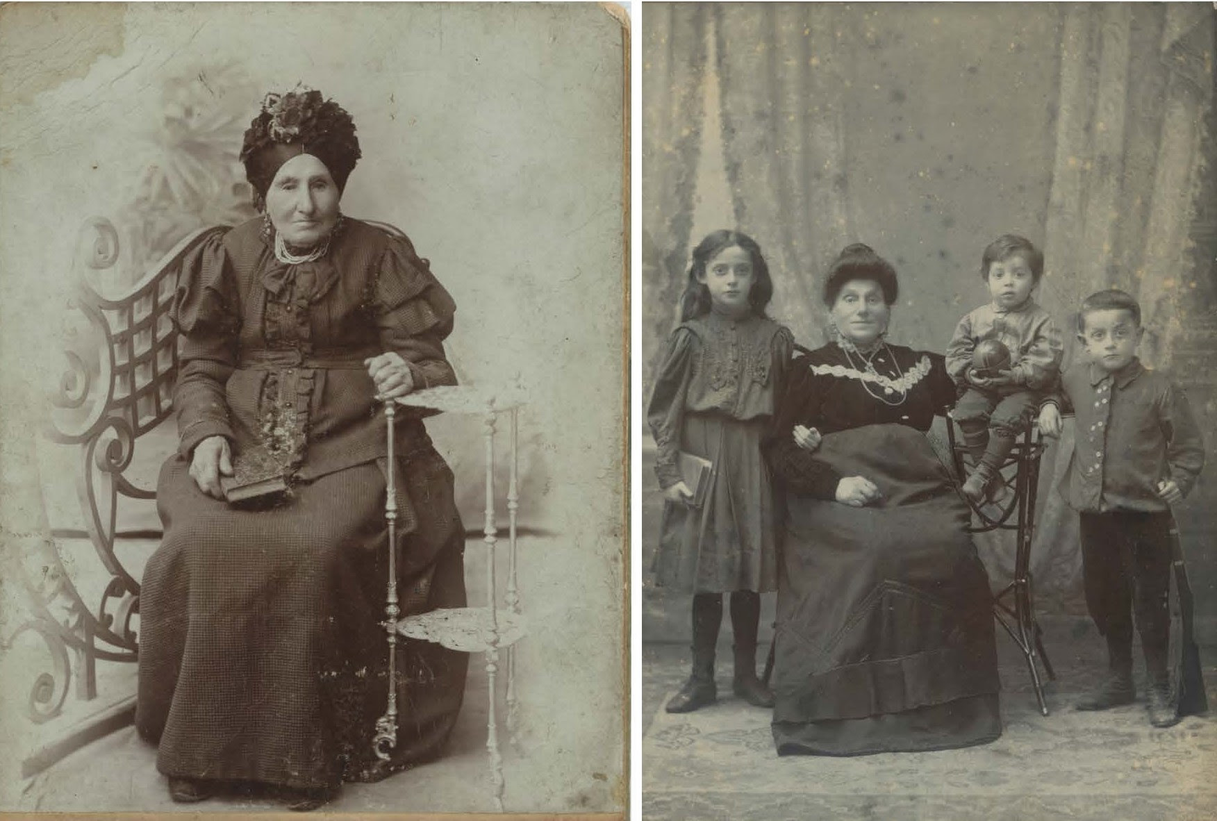 Northern New Jersey, two portrait photos, early 1900s?