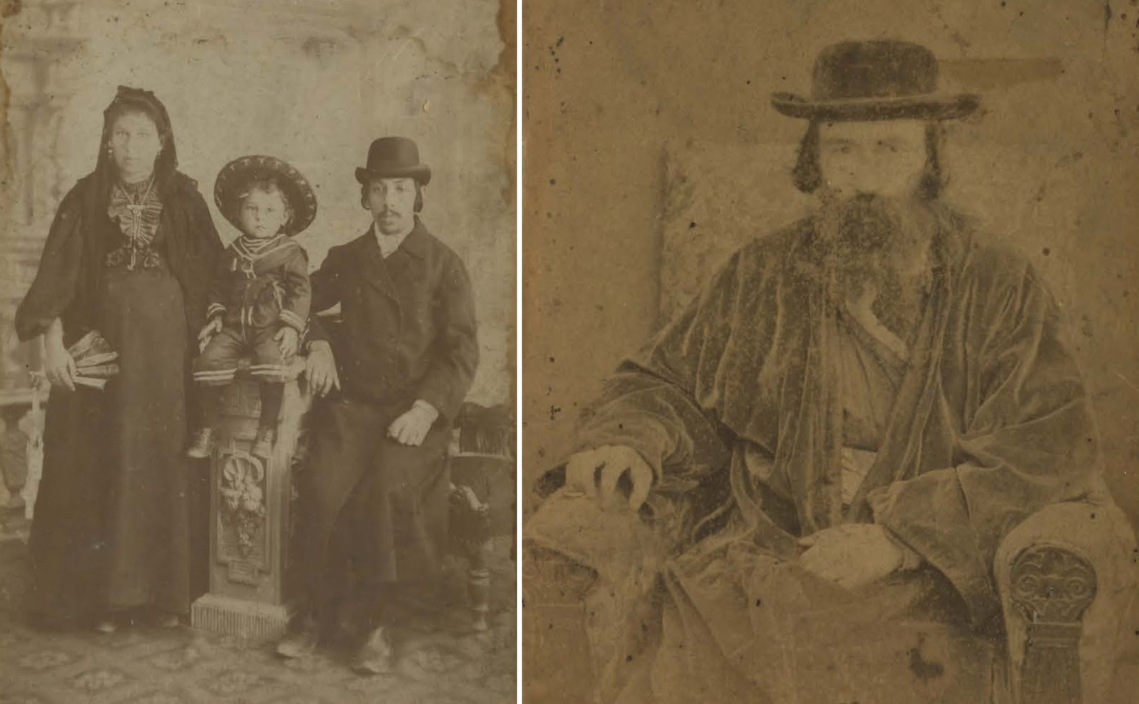 Northern New Jersey, two portrait photos, Chasidim