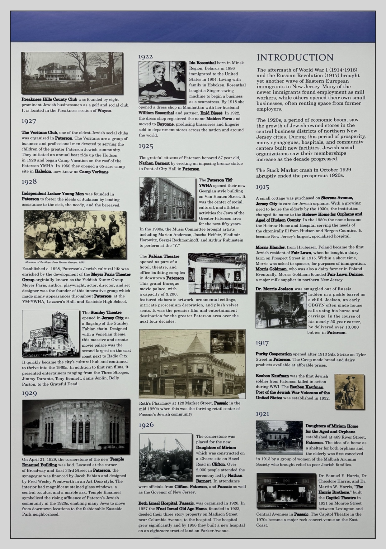 Timeline pPanel 4: Late 1910s through the 1920s