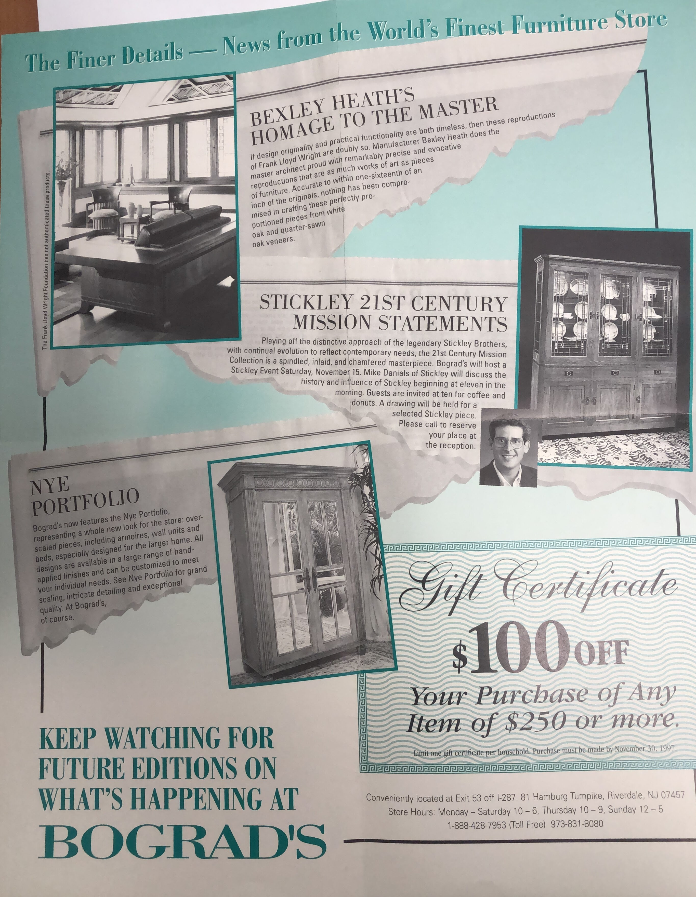 Bograd Furniture Store Ad