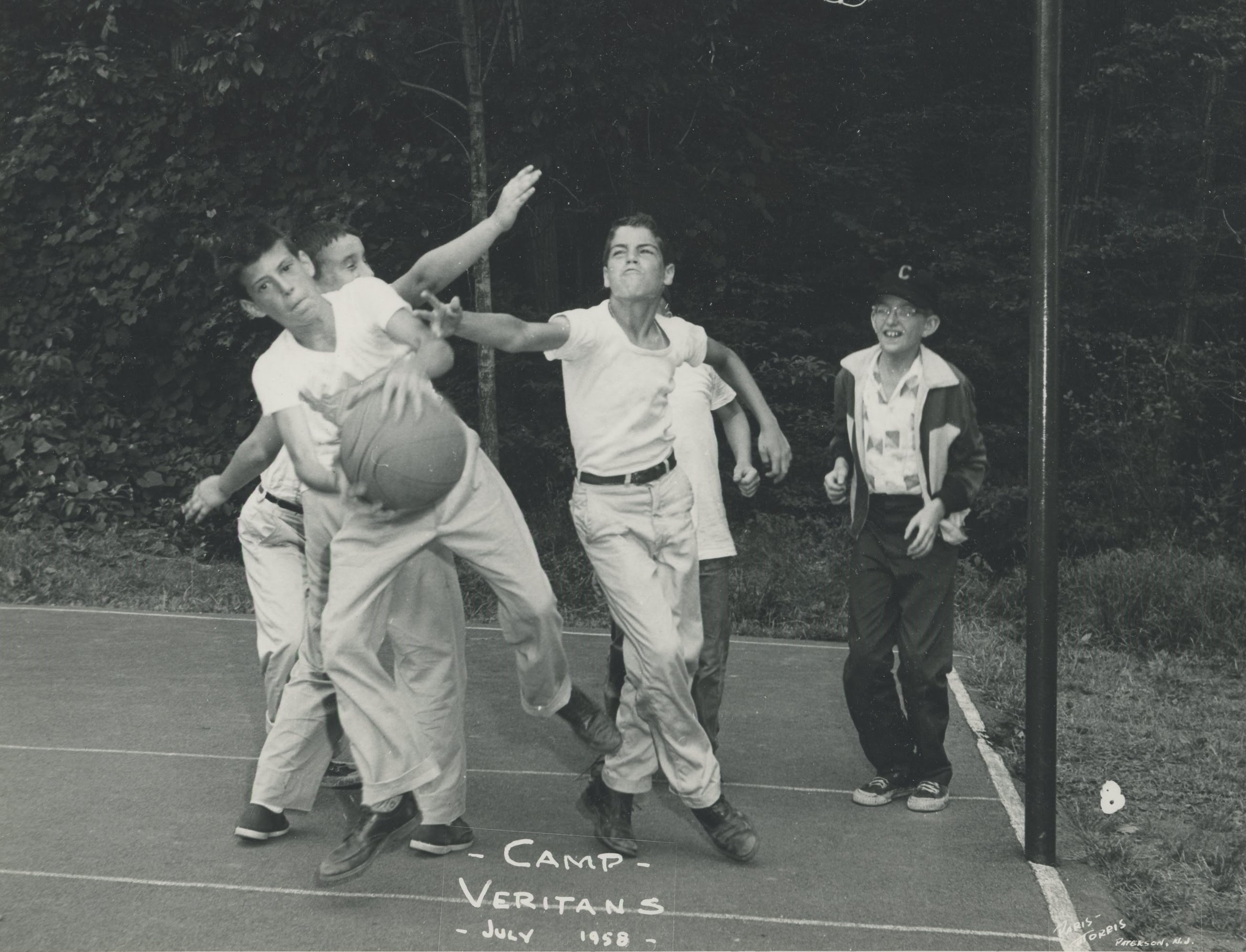 Camp Veritans 1958 Basketball players