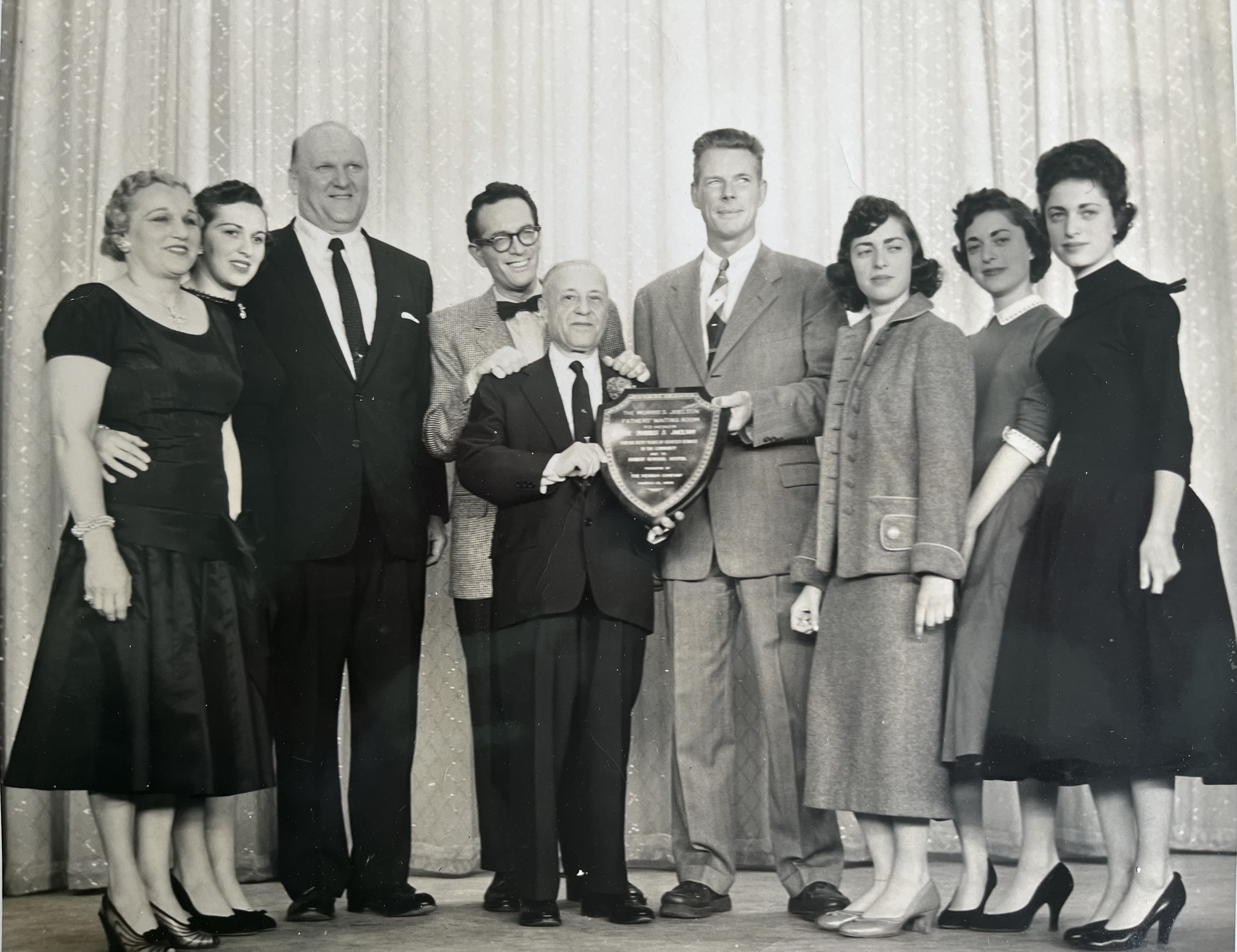 Dr Joelson receiving award 1956