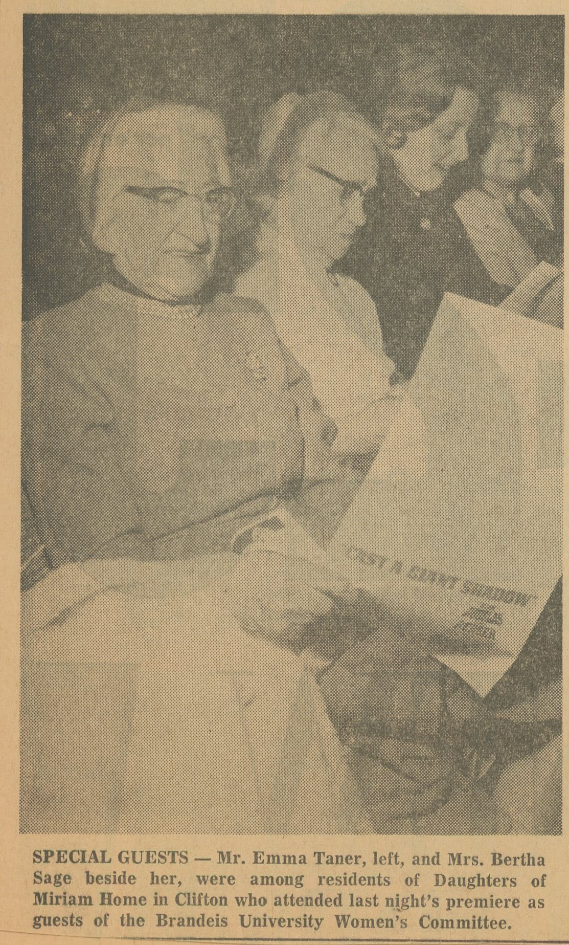 Mrs Emma Taner and Mrs Bertha Sage