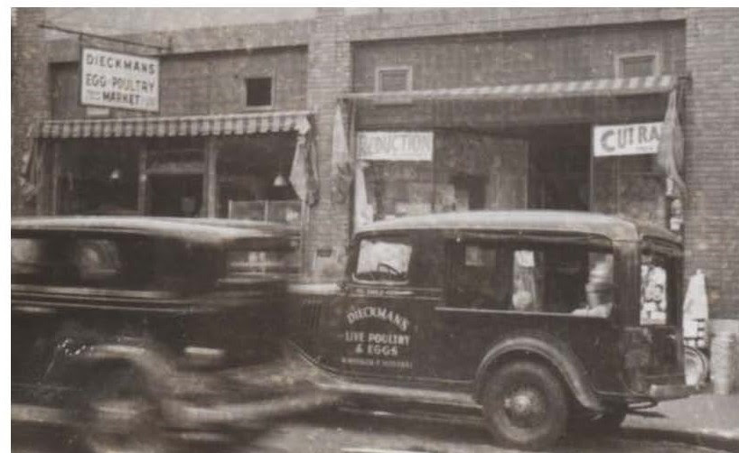 Dieckman's Live Poultry & Eggs Market delivery van, Paterson NJ