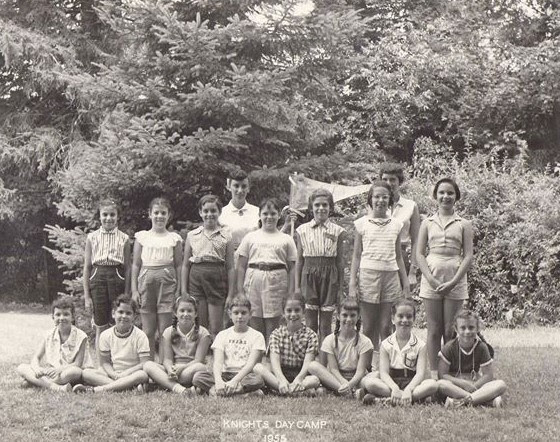 Knights Day Camp, Upper Saddle River NJ, 1955 girls' & counselors' group