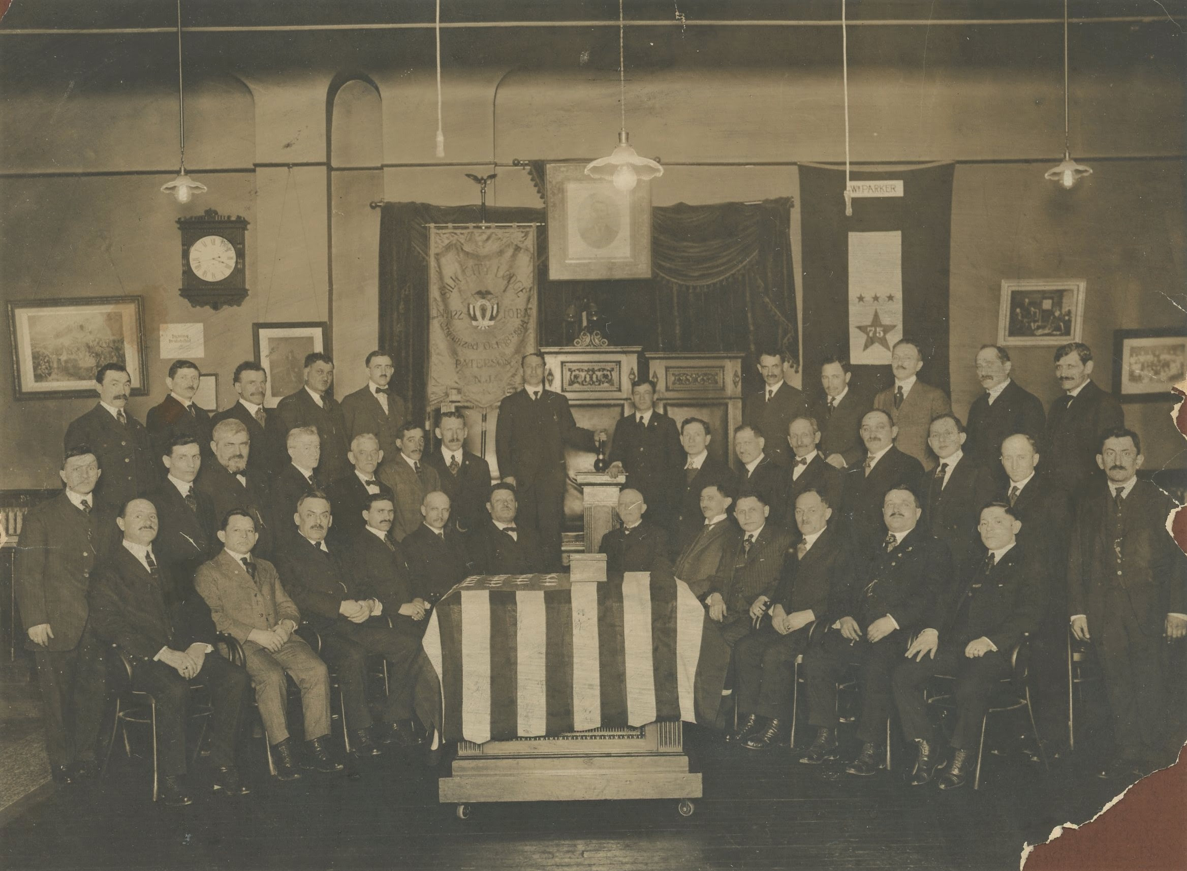 Paterson Silk City Lodge, Paterson NJ, Kluger, Philip Metz, Abram Wolf.