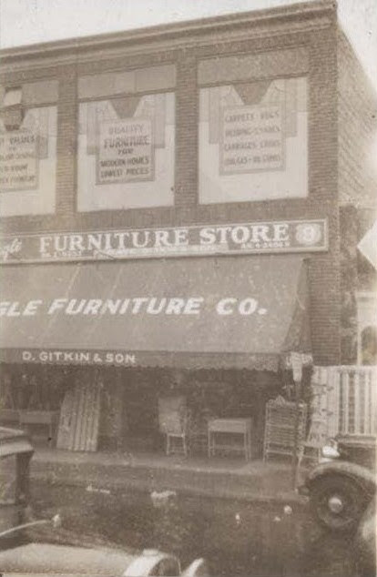 D. Gitkin & Son Furniture Co., 9 Hamilton Ave, Paterson NJ, circa 1938