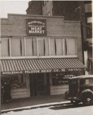 Mlotok Beef Co, 12-14 Warren's Alley, circa 1938