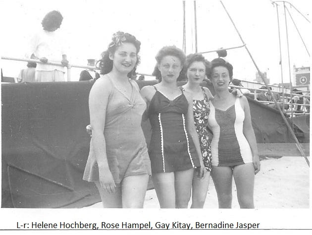 Eastside High School, Paterson New Jersey, Helene Hochberg, Rose Hampel, Gay Kitay, Bernadine Jasper, 1942