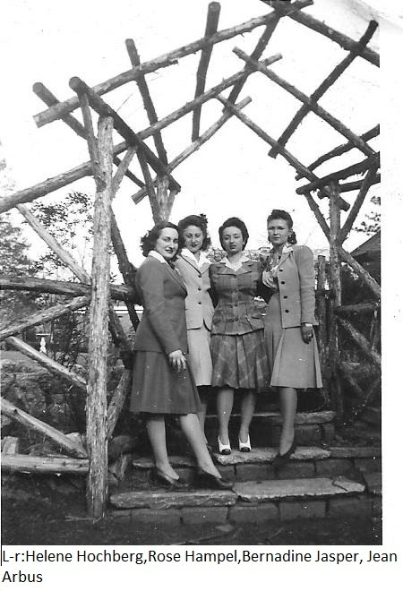 Eastside High School, Paterson New Jersey, Class of January 1940, Helene Hochberg, Rose Hampel, Bernadine Jasper, Jean Arbus