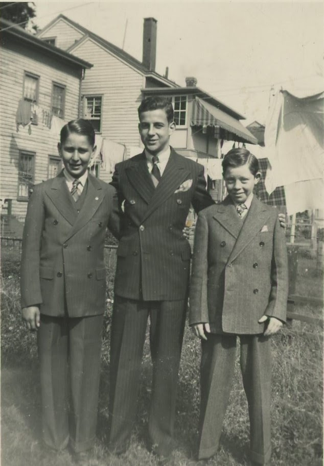 Northern New Jersey, young men, double-breasted suits, Martin (Buddy) Margolis, Milt Riger, Donald Tribucher, 2-story houses, laundry on the line