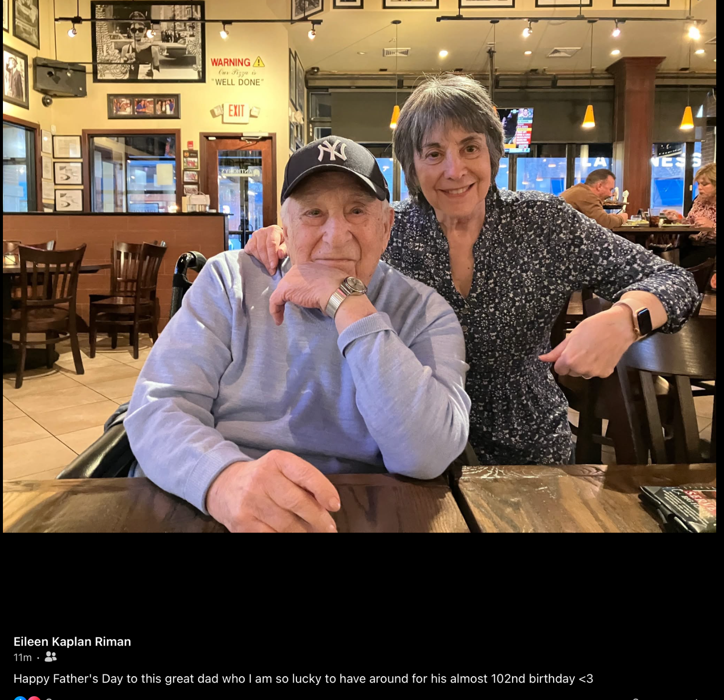 Eileen Kaplan Riman and her dad