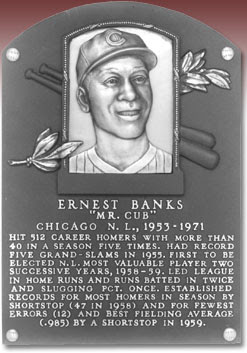 Ernie Banks Plaque