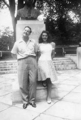 Happy couple, Solly Bernstein, Blanche Polasky, 1941, Eastside Park, Paterson New Jersey