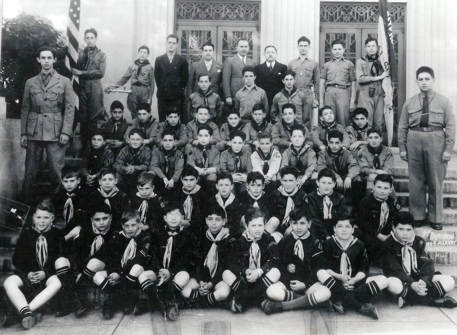 Leon Finke, Boy Scouts Troup 7, Temple Emanuel, Paterson New Jersey, 1937