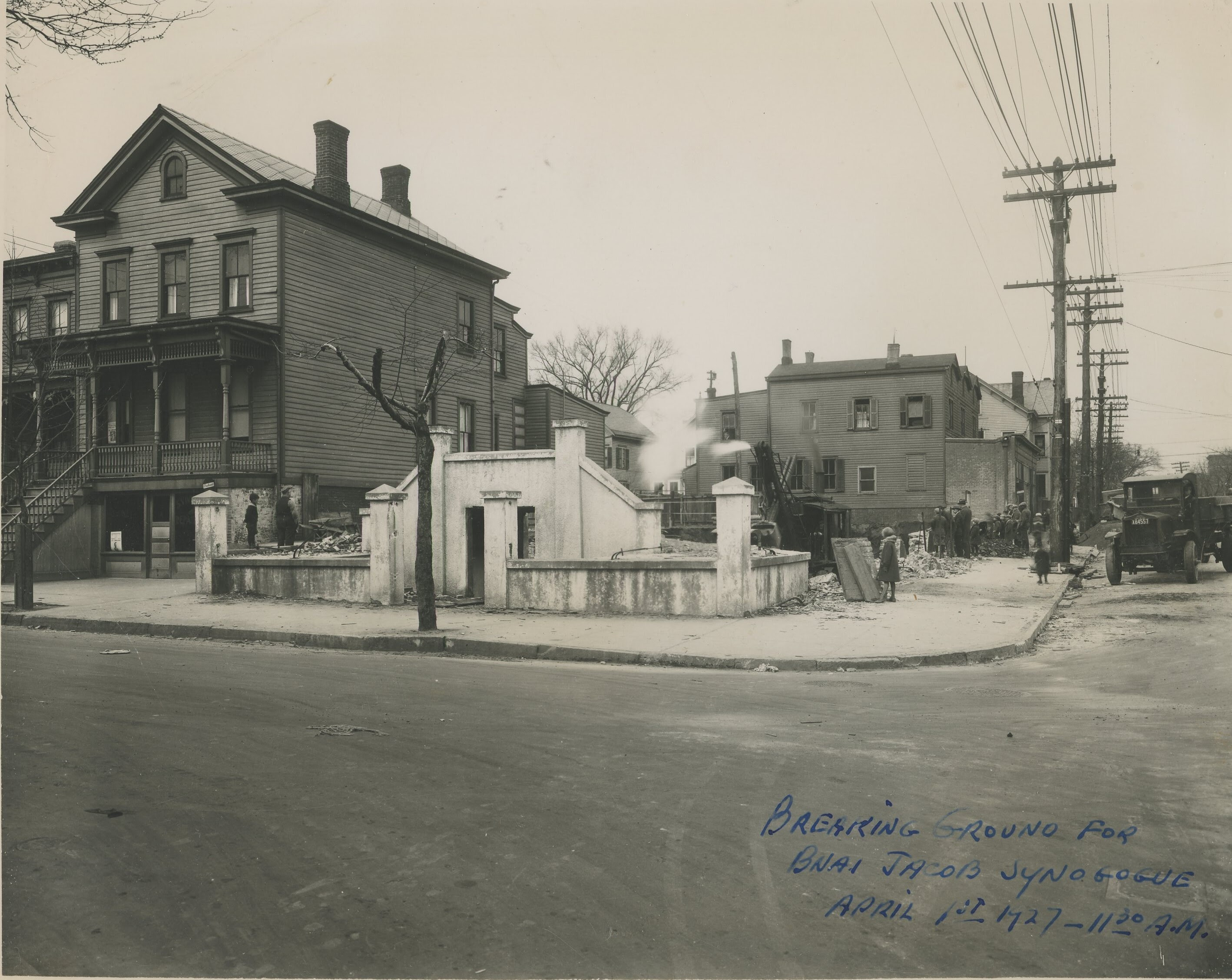 Breaking Ground B'nai Jacob 1927.