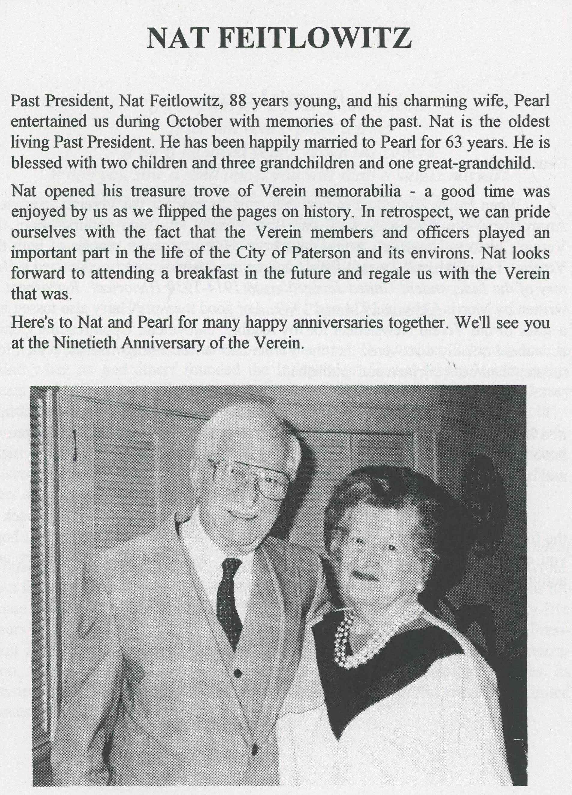 Nat Feitlowitz honored