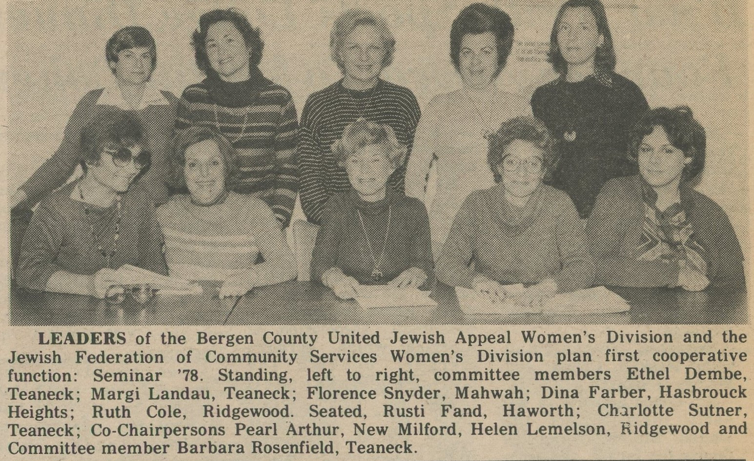 Women's committee planning seminar 1978