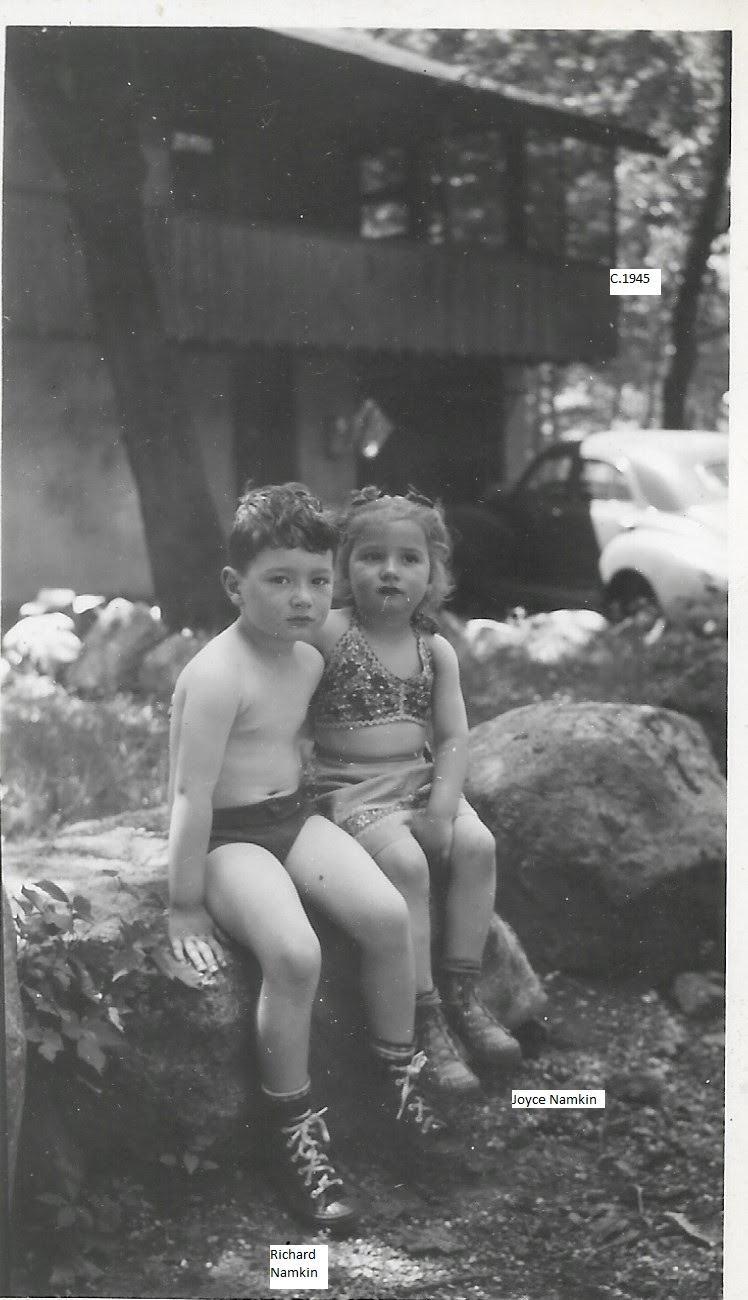 Paterson, New Jersey, Richard Namkin, Joyce Namkin, c. 1946, bathing suits, home, autombile